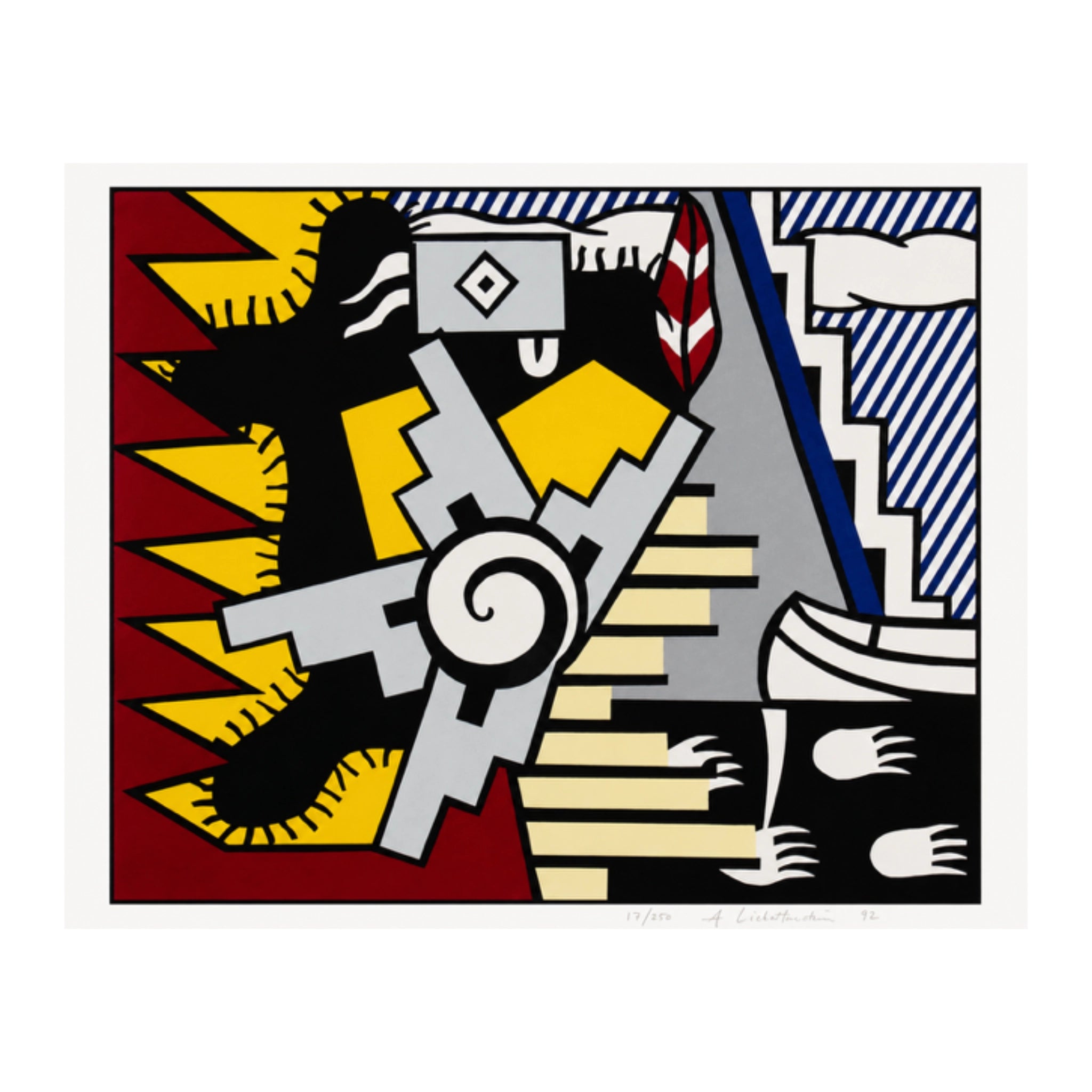Indian Theme II - Roy Lichtenstein ART by G