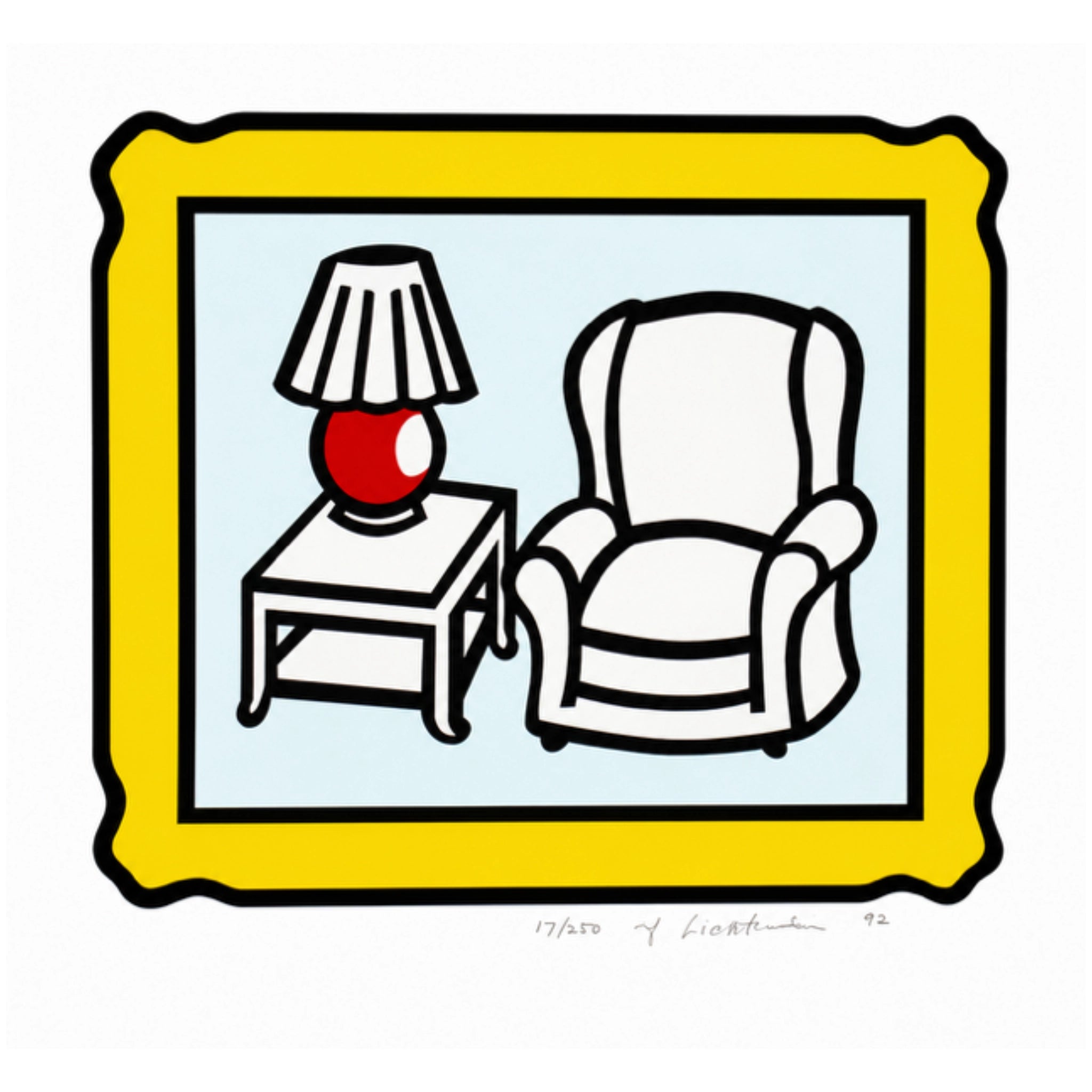 Red Lamp - Roy Lichtenstein ART by G
